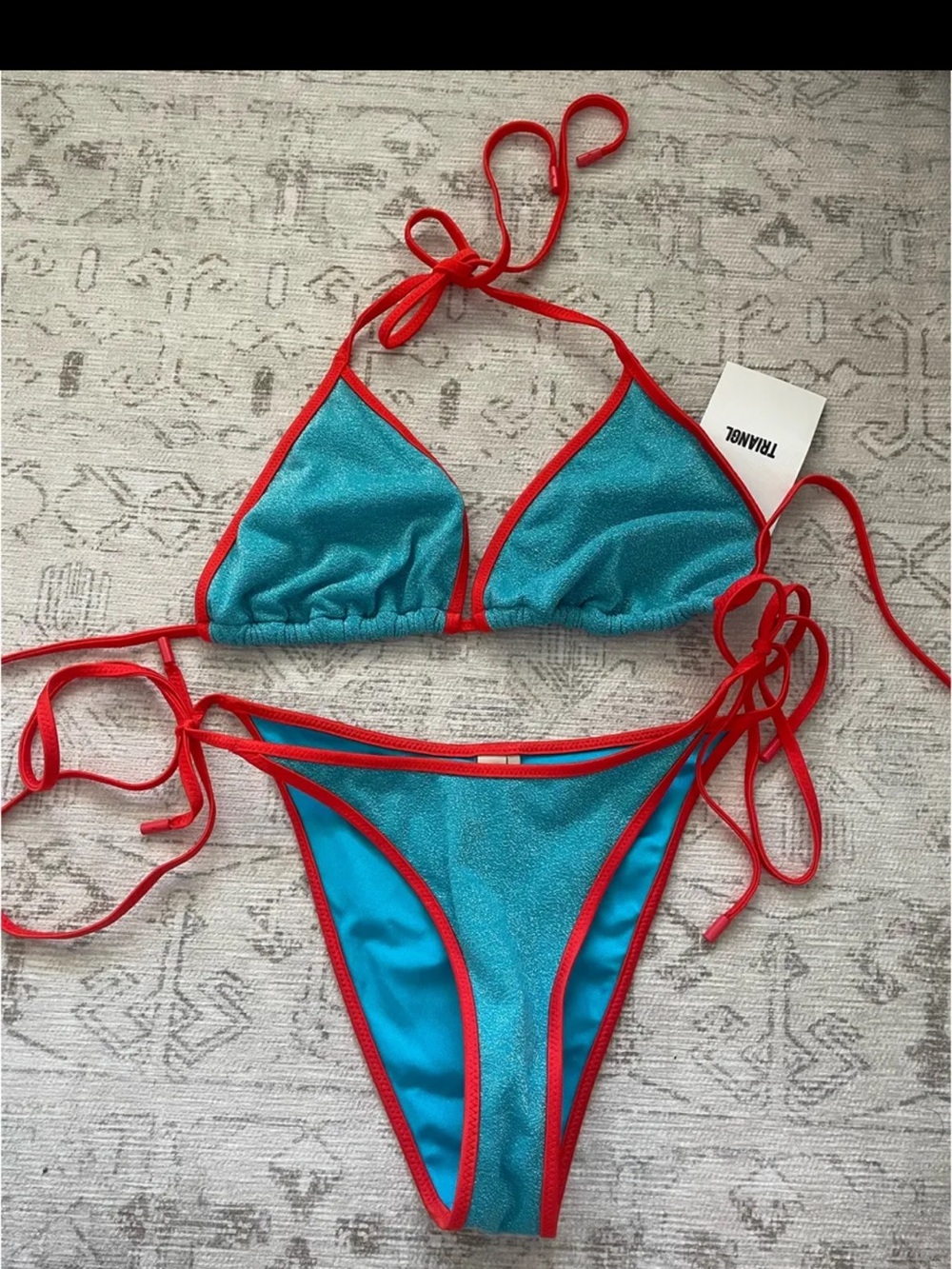 Triangl vinca azure sparkle swimsuit bikini set - Picture 1 of 6
